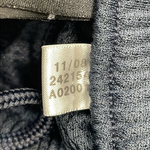 Adidas Essentials Warm-Up Open Hem 3 Stripes Track Pants Regular Fit Navy L - Picture 14 of 16